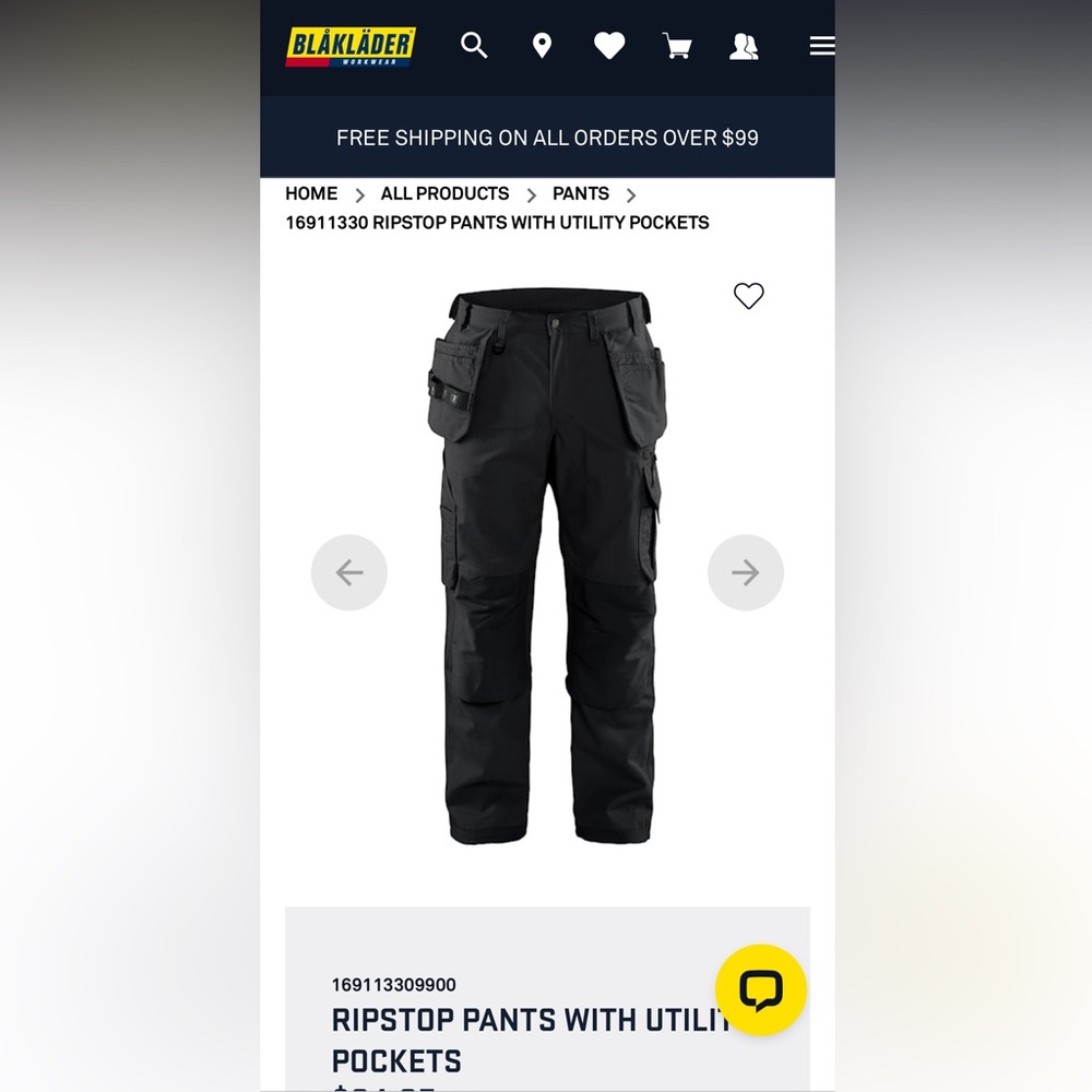Blaklader Ripstop Utility Pant
34x34